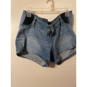 Size 6 denim maternity shorts